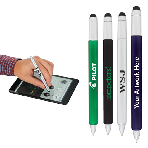 Personalized Dual Function Stylus Pen with 4 Colors