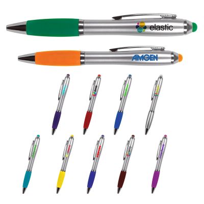 Promotional Logo Silver Stylus Pen with - 12 Colors