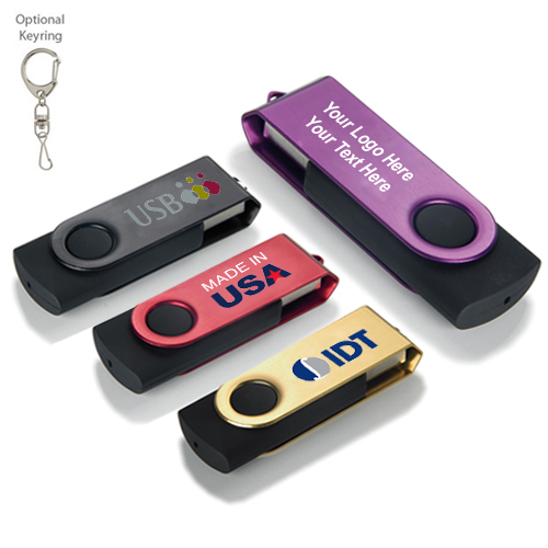 Custom 1 GB Color Accent Folding USB 2.0 Flash Drives