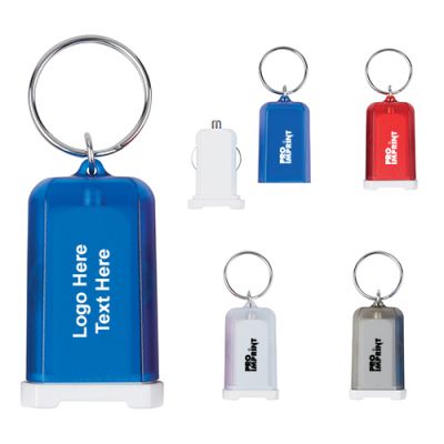 Custom Printed Mini USB Car Charger Key Chains
