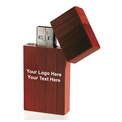 Personalized 8 GB Bamboo Rectangle USB 2.0 Flash Drives