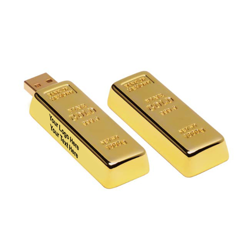 Personalized 1 GB Golden Nugget USB 2.0 Flash Drives