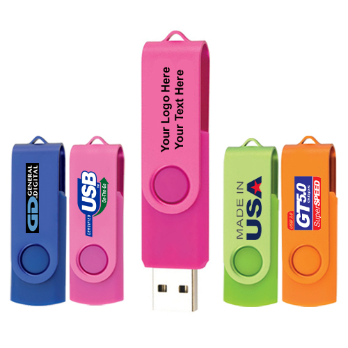 Two Tone Folding USB 2.0 Flash Drive 1 GB
