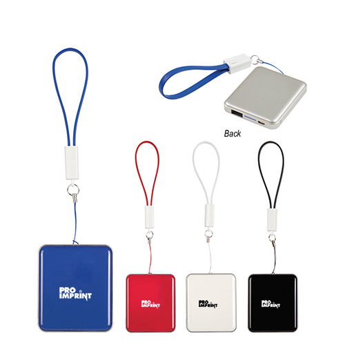 Promotional UL Listed Power Banks With Cable Strap-2000 mAh