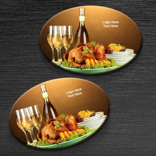 2x3 Promotional Oval Shape Thanksgiving Magnets 20 Mil