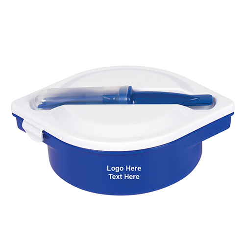 Custom Printed Multi-Compartment Food Container with Utensils