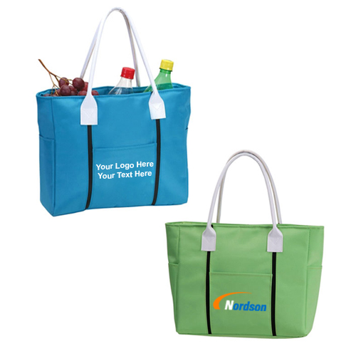 Promotional Logo Can Cooler Microfiber Tote Bags