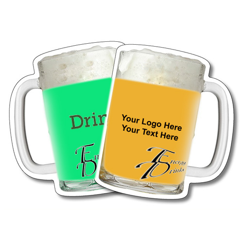 3.75x4.375 Beer Mug Shape Customized Paperboard Drink Coasters