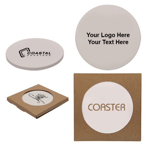 Custom Printed Round Absorbent Stone Coasters