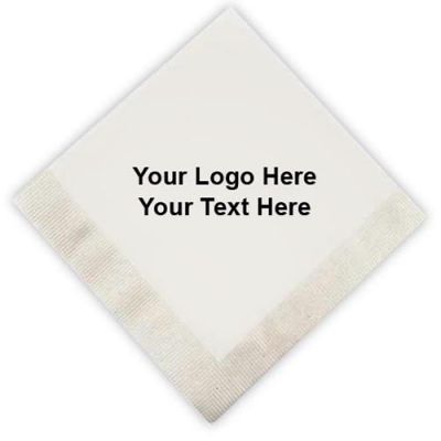 10 x 10 Inch Promotional 1-Ply Beverage Napkins
