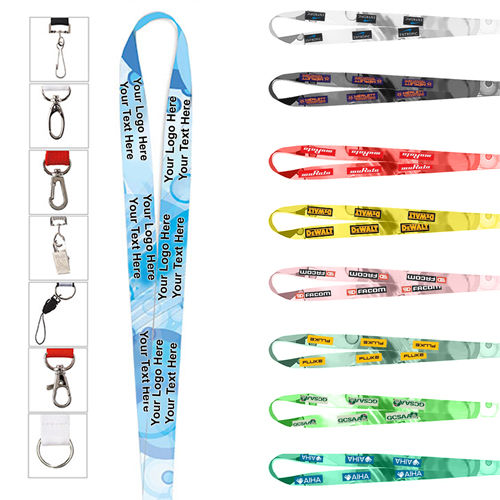 0.75 Inch Custom Printed Polyester Lanyards with 9 Colors