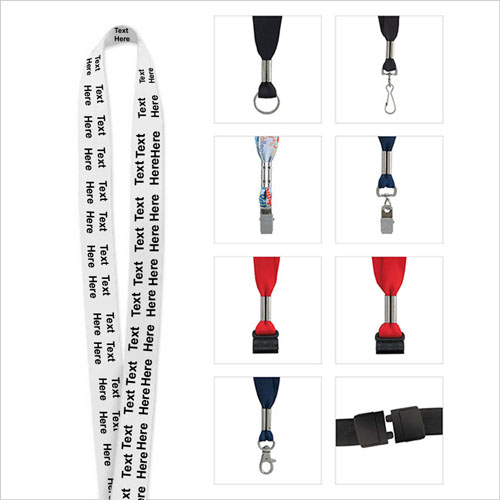 1 Inch Personalized 'Fine Print' Lanyards