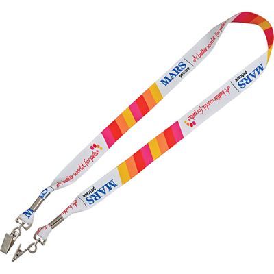 Promotional 1 Inch Full Color Premium Double Ended Lanyards