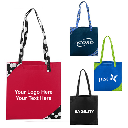 Custom Imprinted PolyPropylene Printed Accent Tote Bags - Non-Woven ...