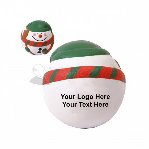 Custom Printed Snowman Stress Ball