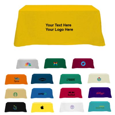 Logo Imprinted 4-Sided Flat Table Covers