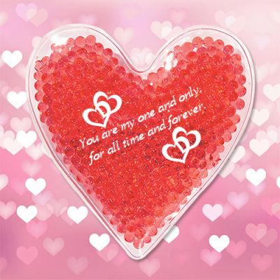 Promotional Heart Shape Gel Beads Hot / Cold Pack