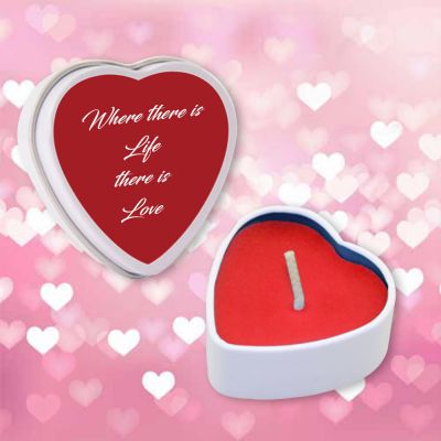 Promotional Heart Shaped Tin Candles
