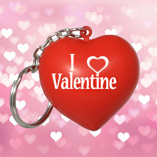 Promotional Valentine Heart Keychains