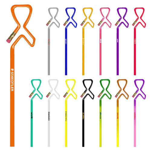 Custom Awareness Ribbon Shaped Pencils