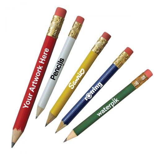 Customized Round Golf Pencil with Erasers