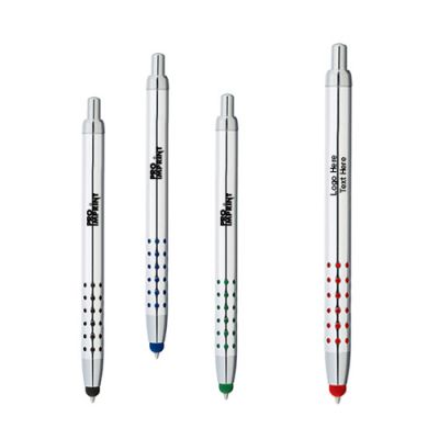 5.5 Inch Custom Printed Color Pop Ballpoint Stylus Pens