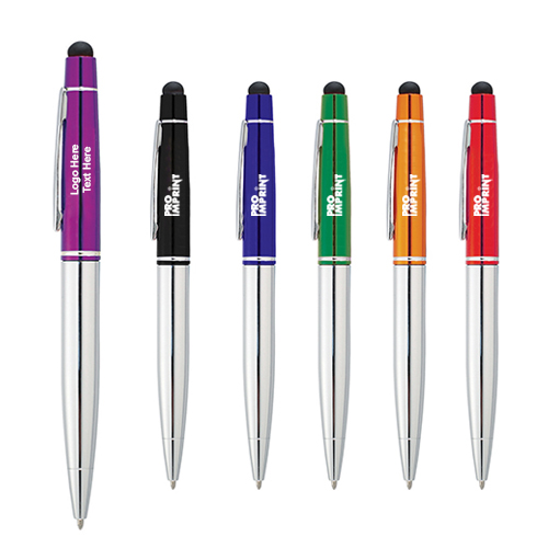 Dual Ballpoint Stylus Pen with 6 Colors