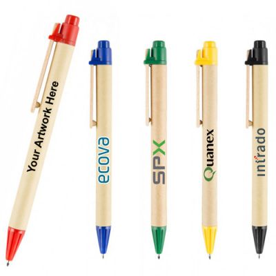 Logo Imprinted Recycled Paper Ballpoint Pens