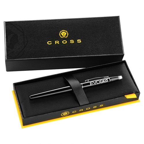 Cross® Century Black Lacquer and Chrome Roller Ball Pens