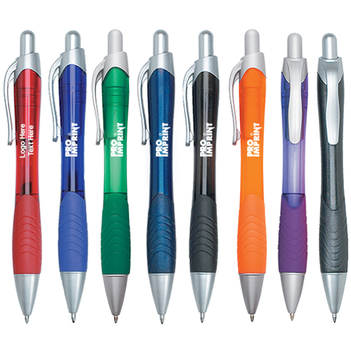 Promotional Gel Pen with Contoured Rubber Grip