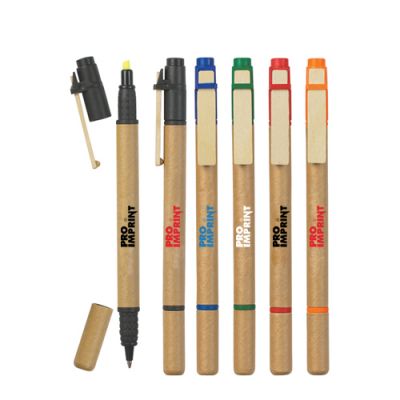 Printed Dual Function Eco-Inspired Pen/Highlighters